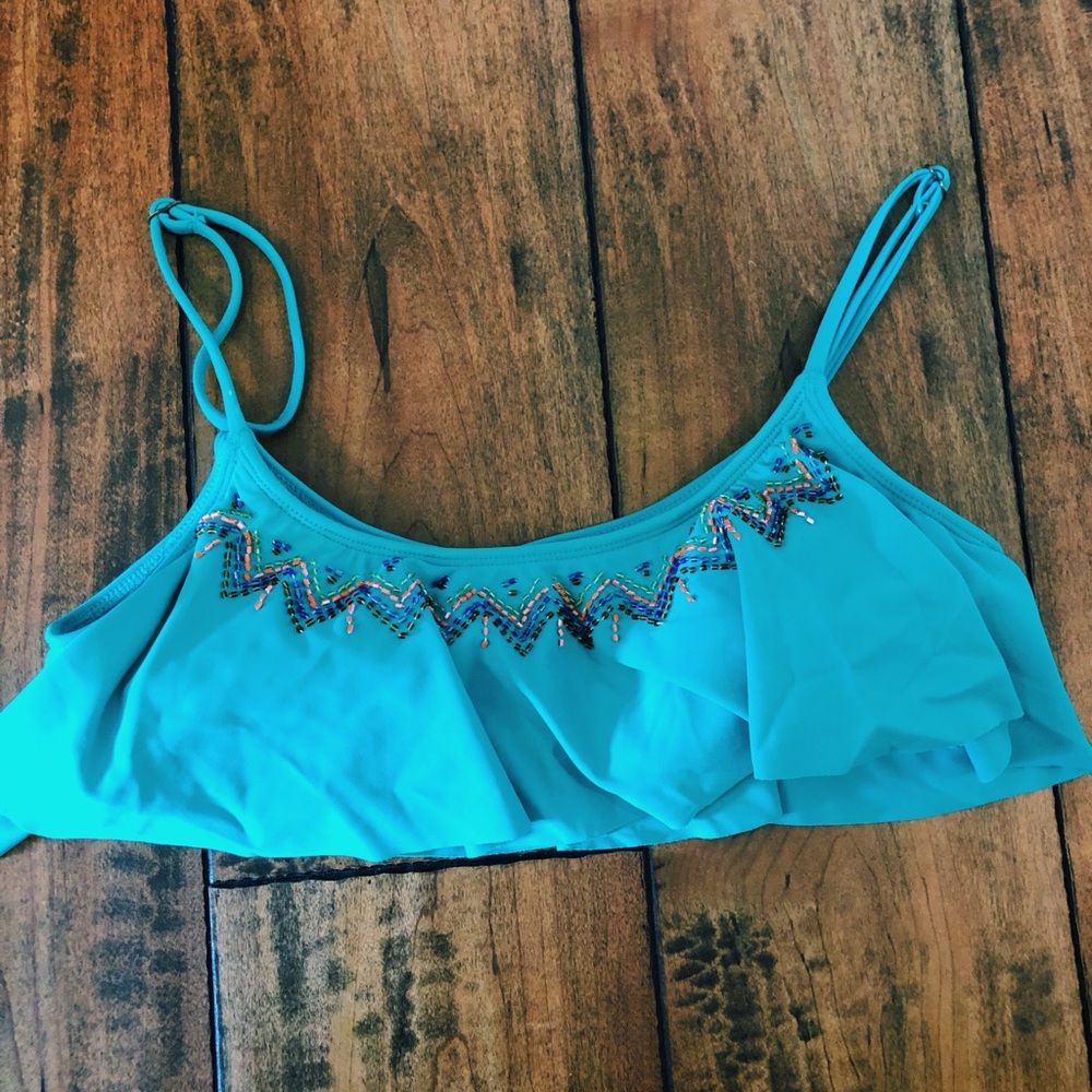 Blue swim top